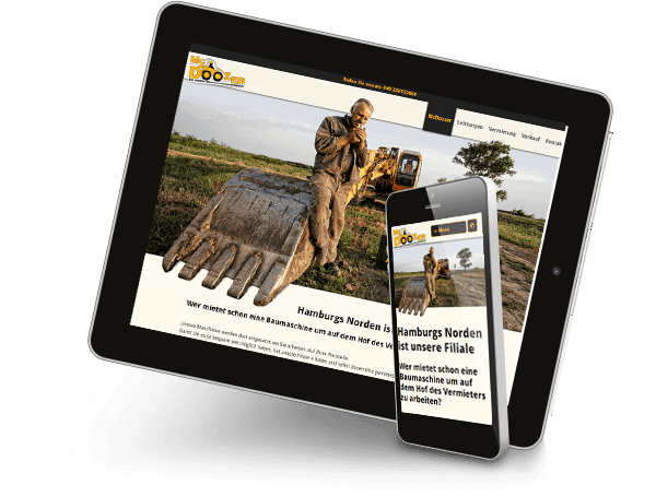 Mobiloptimiertes Webdesign auf Tablet und Smartphone Mobiloptimiertes Webdesign auf Tablet und Smartphone