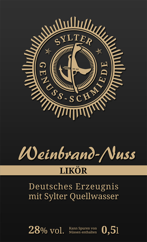 Flaschenetiketten für die Sylter Genuss-Schmiede Flaschenetiketten für die Sylter Genuss-Schmiede