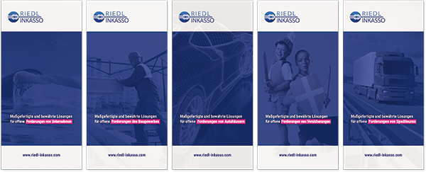 Inkasso-Flyer für verschiedene Branchen Inkasso-Flyer für verschiedene Branchen