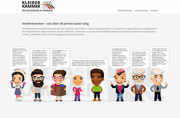 Soziale Website mit Figuren im Comic-Stil Soziale Website mit Figuren im Comic-Stil
