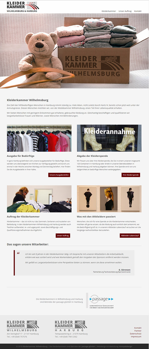 Homepage der Kleiderkammer in Hamburg Homepage der Kleiderkammer in Hamburg
