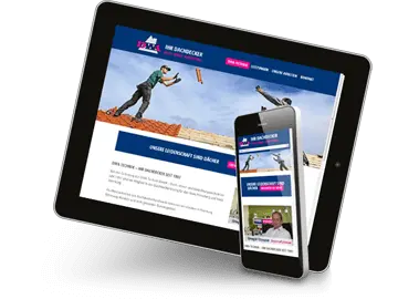 Webdesign der Homepage von DWA Dachdecker aus Kummerfeld