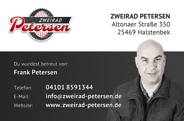 Personalisierte Visitenkarte - KFZ Personalisierte Visitenkarte - KFZ