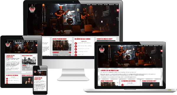 Mobiloptimierte Homepage mit Onlineshop - Rockagentur Hamburg Mobiloptimierte Homepage mit Onlineshop - Rockagentur Hamburg