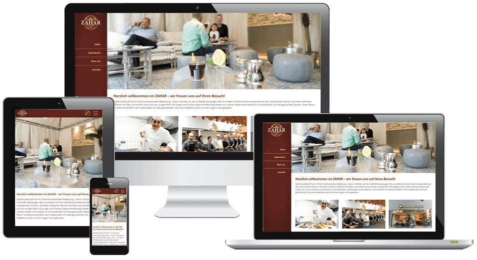 Responsive Webdesign Restaurant ZAHAR Responsive Webdesign Restaurant ZAHAR