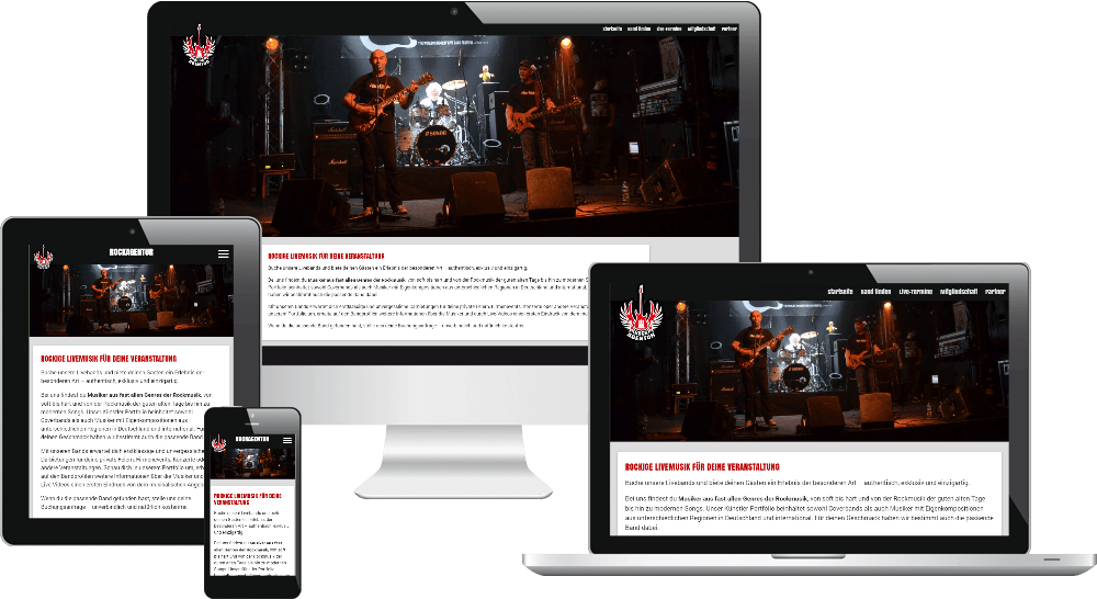 Mobiloptimierte Homepage mit Onlineshop - Rockagentur Hamburg