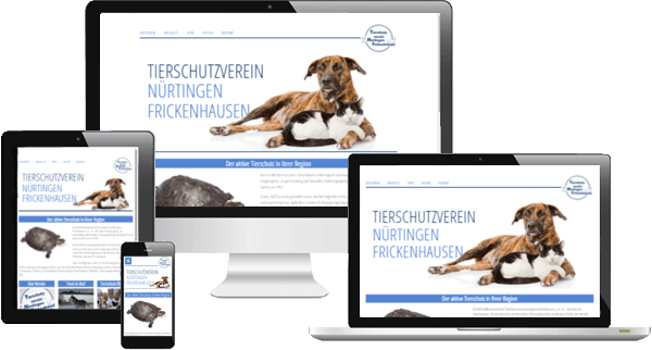 Website in Mobilansicht - Tierschutz Nürtingen Website in Mobilansicht - Tierschutz Nürtingen