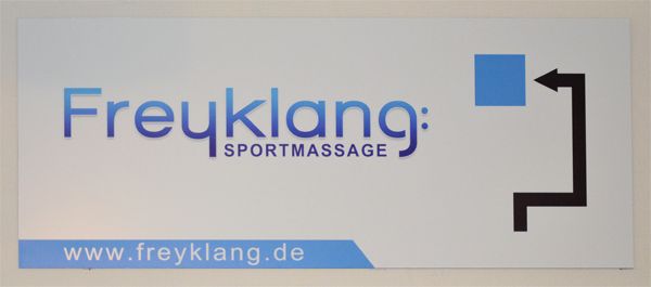Sportmasseur - Schilder aus Aluminium bedruckt Sportmasseur - Schilder aus Aluminium bedruckt