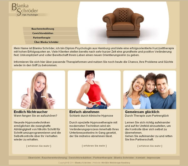Website der Psychologin aus Hamburg - Webdesign Website der Psychologin aus Hamburg - Webdesign